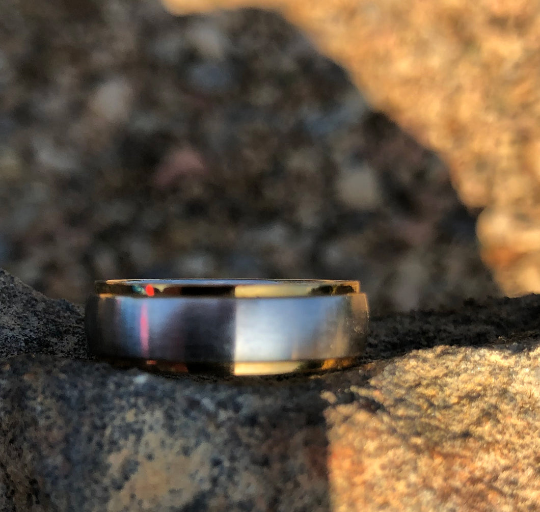 Enhanced Ring With Gold Inlay