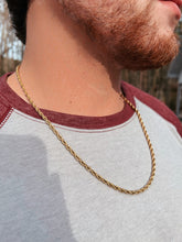 Load image into Gallery viewer, Gold Rope Chain 20”