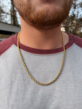 Load image into Gallery viewer, Gold Rope Chain 20”