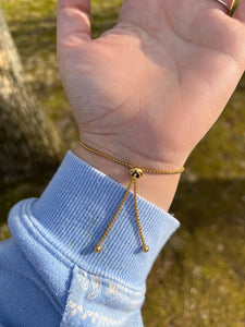 Gold Drawstring Bracelet