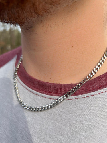 Silver Cuban Chain (20”)