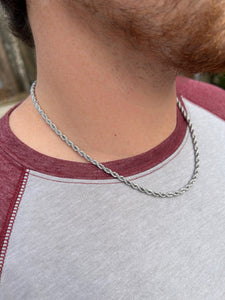 Silver Rope Chain (20”)